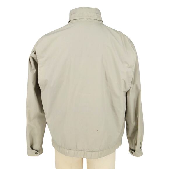 Members Only Jacket Mens Large Beige Full Zip Lightweight Pockets Lined Vintage - Picture 3 of 16